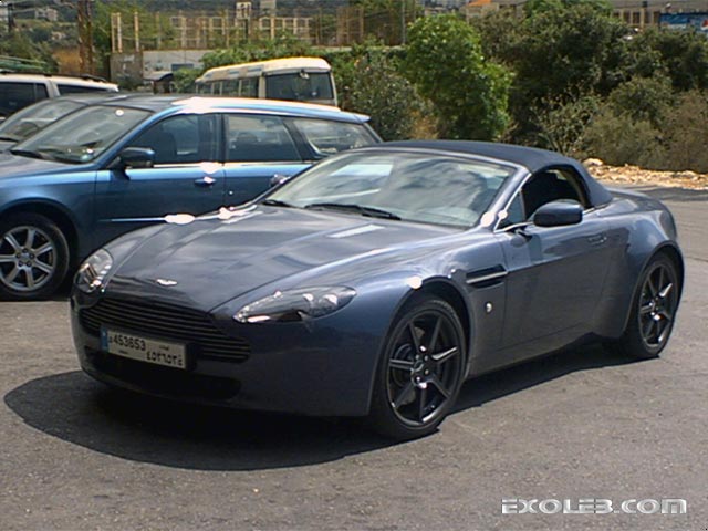 This Aston Martin Vantage was spotted by Rami Bitar in front of a mobile 