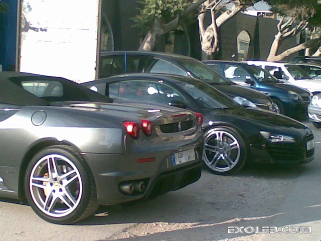 f430-spyder-audi-r8-621-downtown-gk1 f430-spyder-audi-r8-621-downtown-gk1